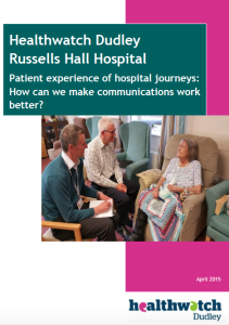 Patient Experience of Hospital Journeys - How Can We Make Communications Work Better? - Front cover