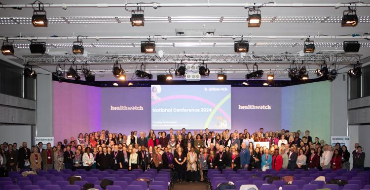 Crowd of people at healthwatch conference