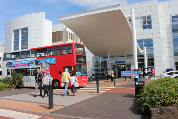 Photograph showing the main entrance of Russells Hall Hospital