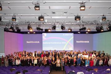 Crowd of people at healthwatch conference